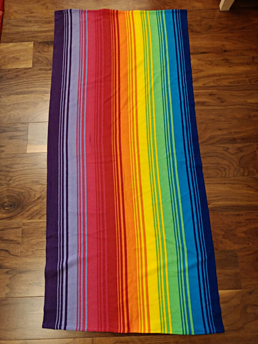 Rainbow stripe microfibre - rainbow,