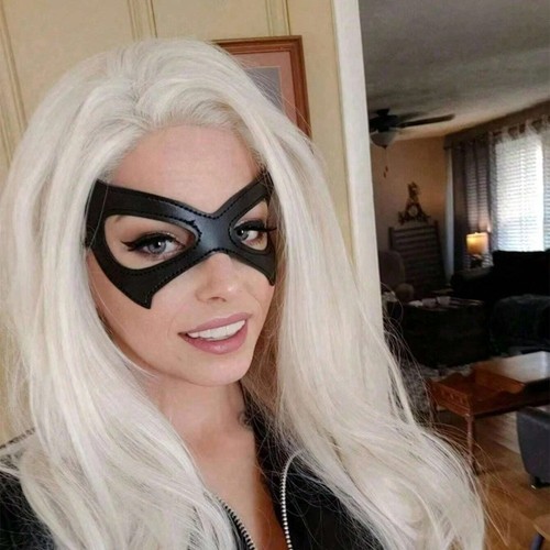 Sexy black leather cat - pu, eye