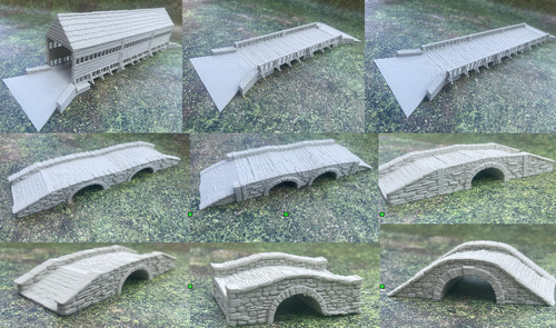 Various bridges stone wooden - various,