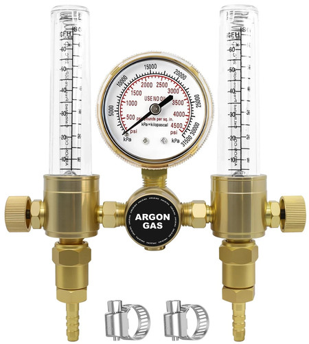 Argon regulator dual output - dual,
