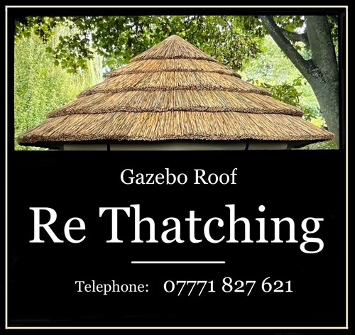 Thatched garden gazebo - thatched,