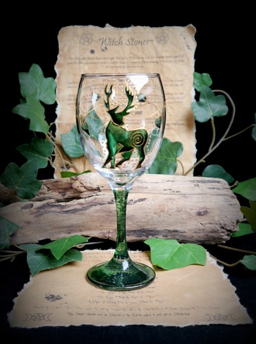 Hand painted witches wine - hand,