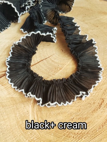 Ruffled fabric trim pencil - fabric,
