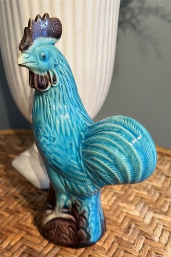 Antique turquoise cockerel - turquoise,