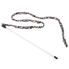 1Pc Cat Funny Toy Teaser Stick Chaser Wand Leopard Print Tail With Bell BS