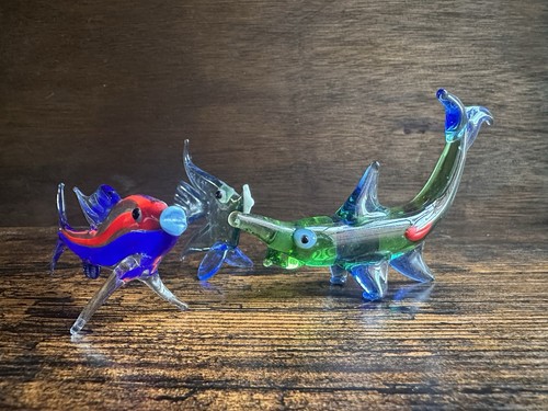 Trio colourful blown glass - trio,
