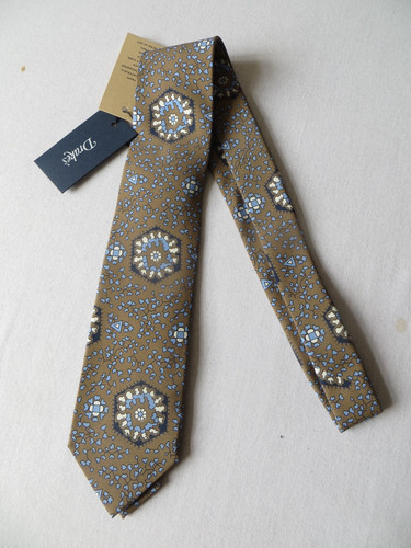 Drake khaki bold - print, silk