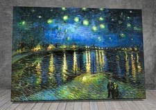 Van Gogh Starry Night Over Rhone Landscape CANVAS PAINTING ART PRINT 575