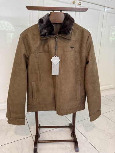 New men tan - faux, suede