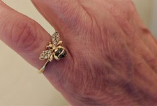 Le Vian 14kt gold Nude Diamonds & Blackberry Diamond Bee Ring