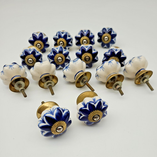 Blue and white ceramic - blue,