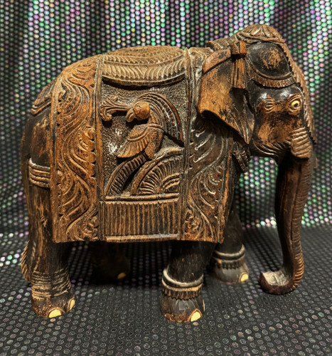 Vintage heavy wooden intricate