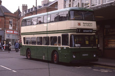 Original NOTTINGHAM CITY Bus Slide . Daimler Fleetline #223 UTV223S  Apr 1991
