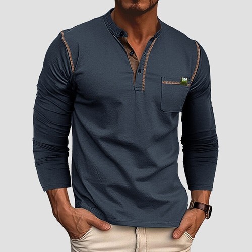 Mens button neck - button,