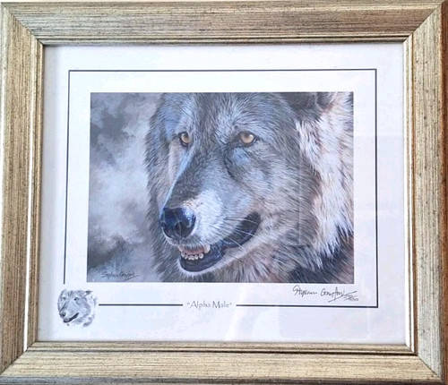 Signed wolf print alpha male - wolf, male'