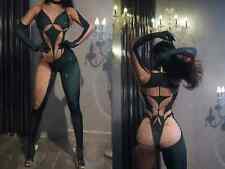 🔥 Women’s Pole Dance Nightclub Outfit – Rhinestone Jumpsuit | Rave Festival