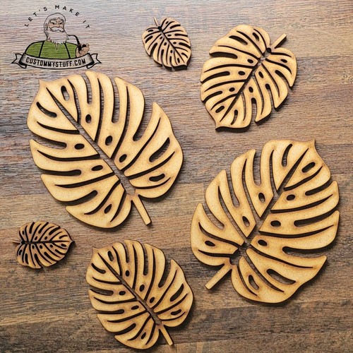 Wooden large tropical leaves - tropical,
