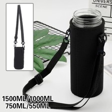 Water Bottle Sleeve Cups Sleeve Holder Carrier with Strap For Camping Travelling