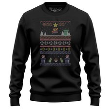 Mario Christmas Sweater - Festive Fun for Gamers! 100% cotton, Unisex D