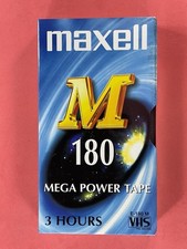 New Sealed MAXELL 3 Hour Blank Video Cassette Tape Vhs Pal E180 1 OF 4