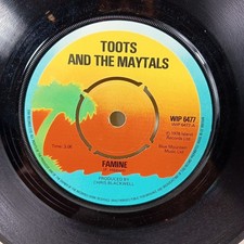 toots and the maytals Famine WIP 6477 7"Vinyl Single Record