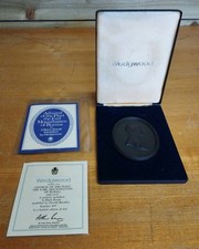 Wedgwood Black Basalt Medallion THE EARL MOUNTBATTEN OF BURMA 410 / 500 Limited 