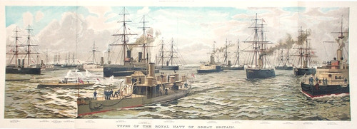 Old large antique print - large,