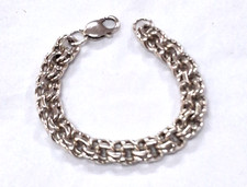 Silver Byzantine Style Bracelet / Chunky Bracelet / 32g
