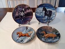 4 Danbury Mint Free Spirts Horse Collectors Plates, By  Lesley Harrison 
