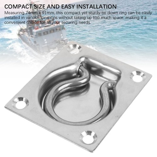 Trailer tie down hook - tie, recessed