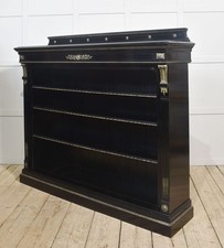 Large ebonised brass mounted