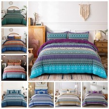 Indian boho stripe - stripe, duvet