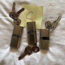 3 x Oval Cylinder Locks ideal Locksmith Van Stock / Locksport Practice Rentals C