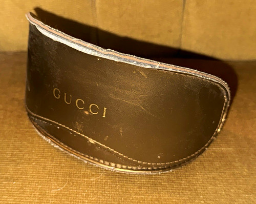 Brown bronze gucci clamshell - brown,