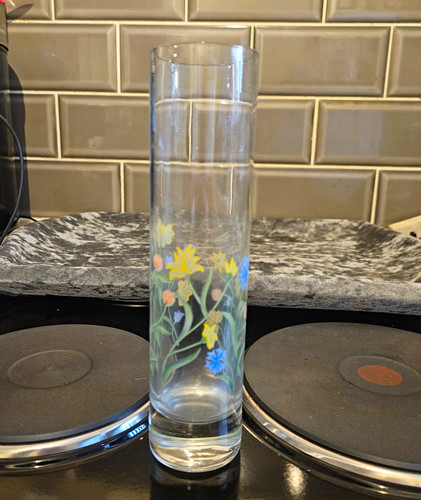 Clear glass cylinder vase - clear,
