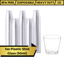 100 x Clear Plastic Shot