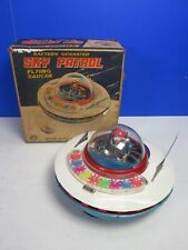 WORKING vintage SKY PATROL FLYING SAUCER TIN BATTERY OPERATED japan KO yoshiya
