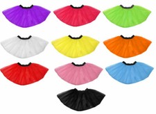 Ladies 2 Layer TuTu Skirt Fancy Dress 1980's Hen Party One Size fit 8-14