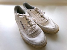 Men's REEBOK white leather trainers UK 9 - CG O06