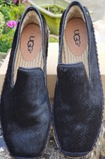 UGG Australia Sandrinne Calf Hair Scales Black Esperdrill Shoes Size 6.5 UK BNIB