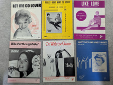 6  X Song Sheets, Kathy Kirby & British Female Vocalists