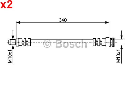 Bosch brake hose fits - bosch,