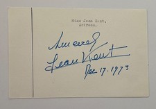 JEAN KENT ( Caravan) Genuine Handsigned Signature on Postcard