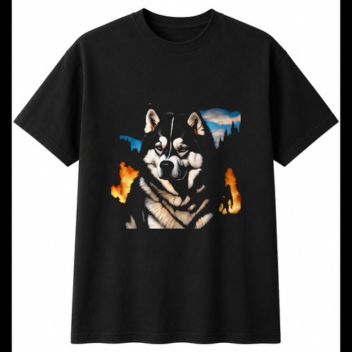 Alaskan malamute torn dog - malamute,