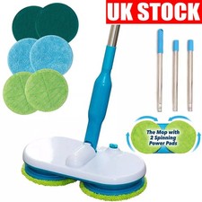 Cordless Power Electric Spinning Mop Rechargeable Floor Cleaner Scrubber Polish