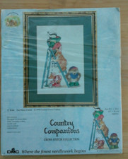 VINTAGE DMC Country Companions CROSS STITCH KIT Too Many Cooks 8.5" X 12.5" OPEN