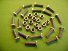 15 Greenhouse LONGER  Bolts & Nuts 22mm GREENHOUSE CROPPED Head Aluminium Bolts 