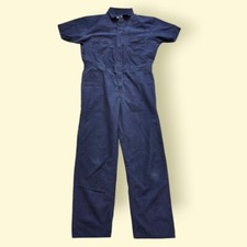 Vtg wearguard mechanic s/s navy Utility workwear overalls coveralls L