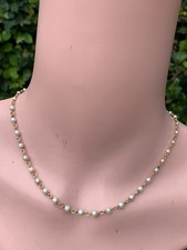 9ct gold antique pearl necklace 6.7 grams