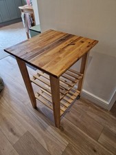 Black Walnut, Pine And Black Epoxy Kitchen Island Worktop